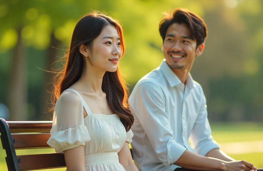 Ilustrasi pria yang mengagumi wanita secara diam-diam