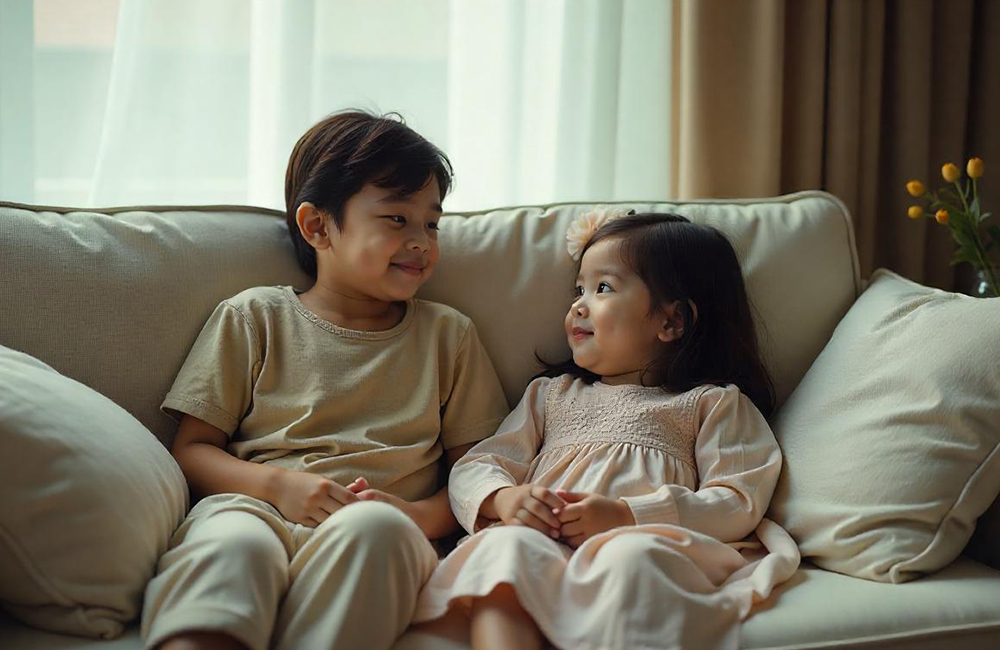 Ilustrasi anak pertama laki-laki yang berusaha menjalankan perannya sebagai seorang kakak dengan baik