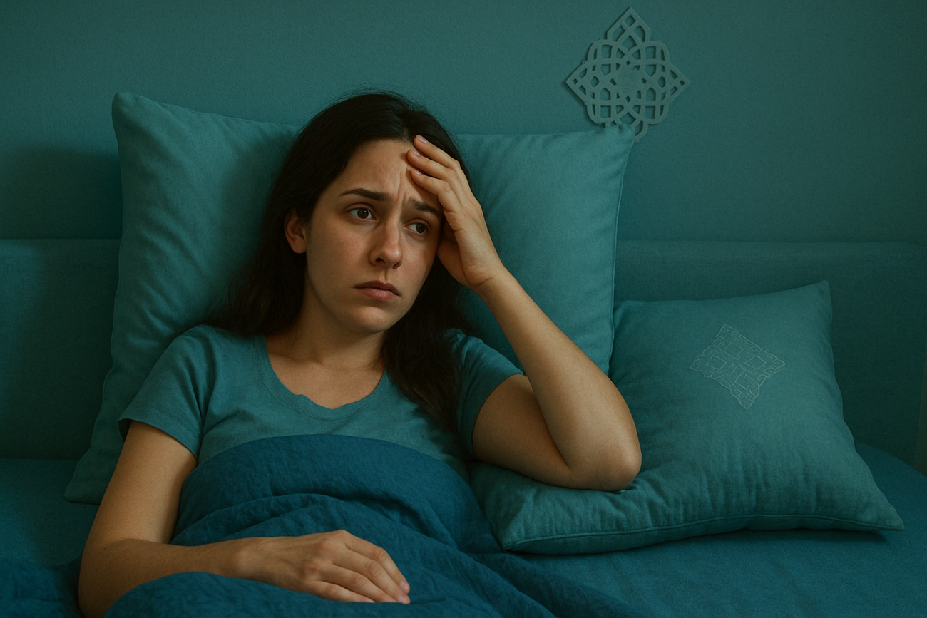 Ilustrasi seorang perempuan overthinking di malam hari. Ternyata begini penjelasan kenapa sering overthinking menurut psikologi.