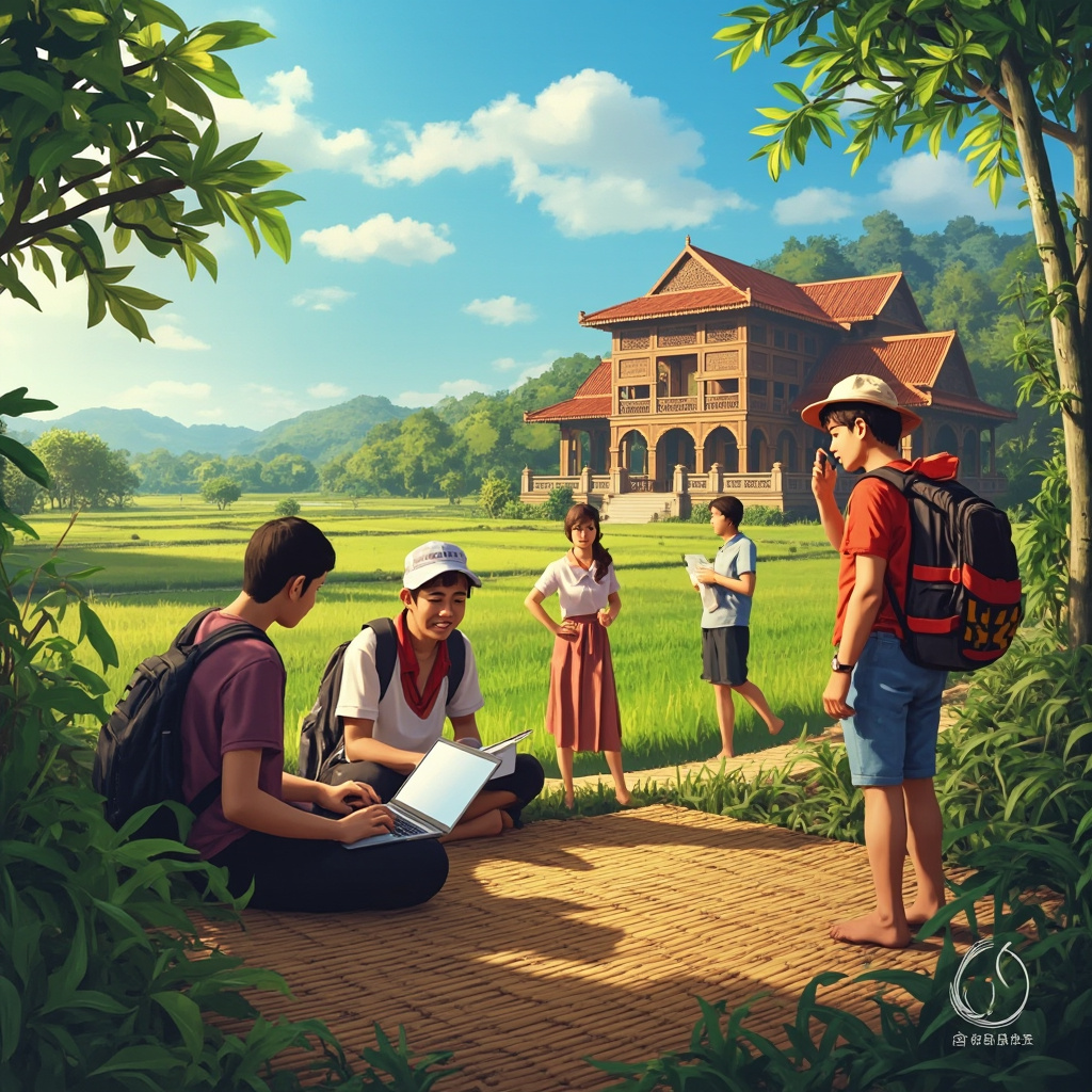 ILUSTRASI: Mahasiswa RPL Blora mengurai masalah desa.
