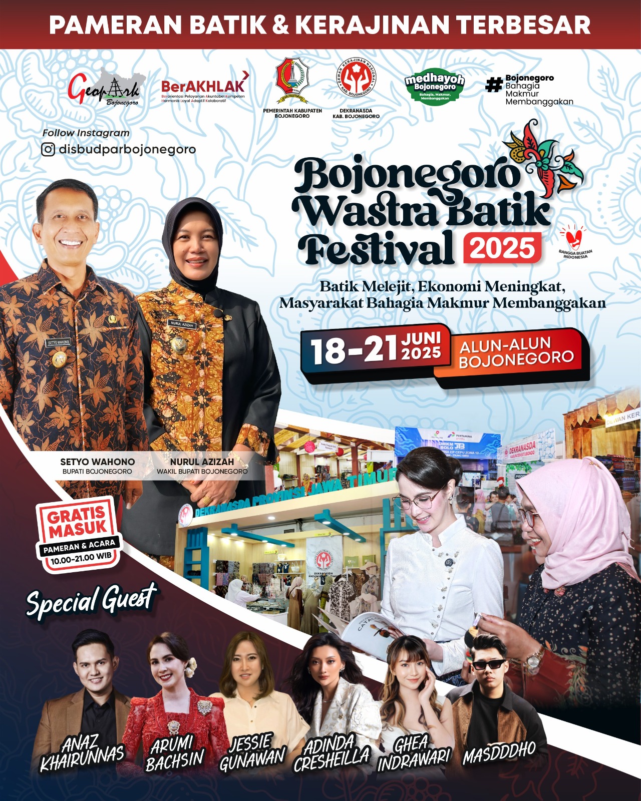 Pameran batik dan kerajinan terbesar di Jawa Timur.