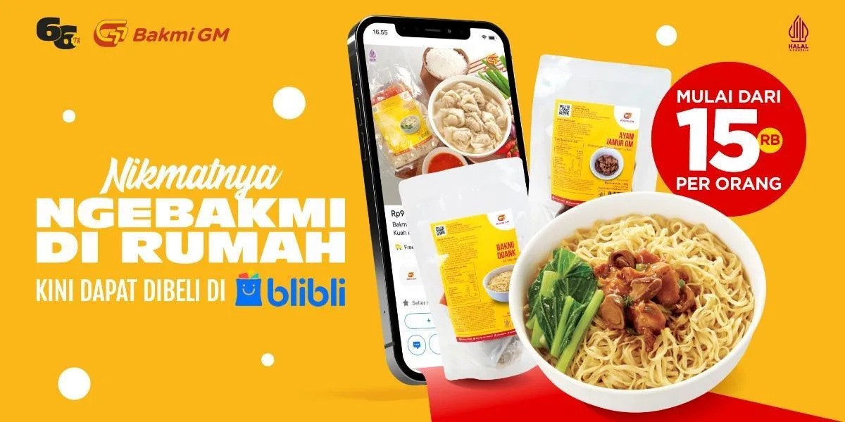 Bakmi GM hadir di Blibli.