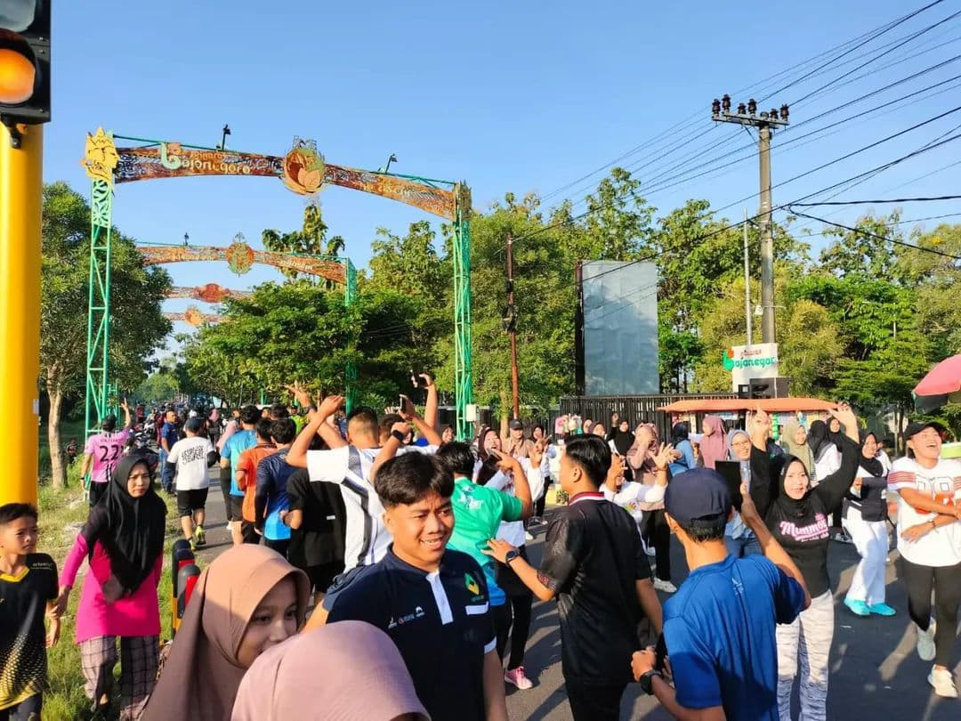 CFD: Suasana CFD di wilayah Kecamatan Ngasem. DIgelar tiap Ahad Legi.