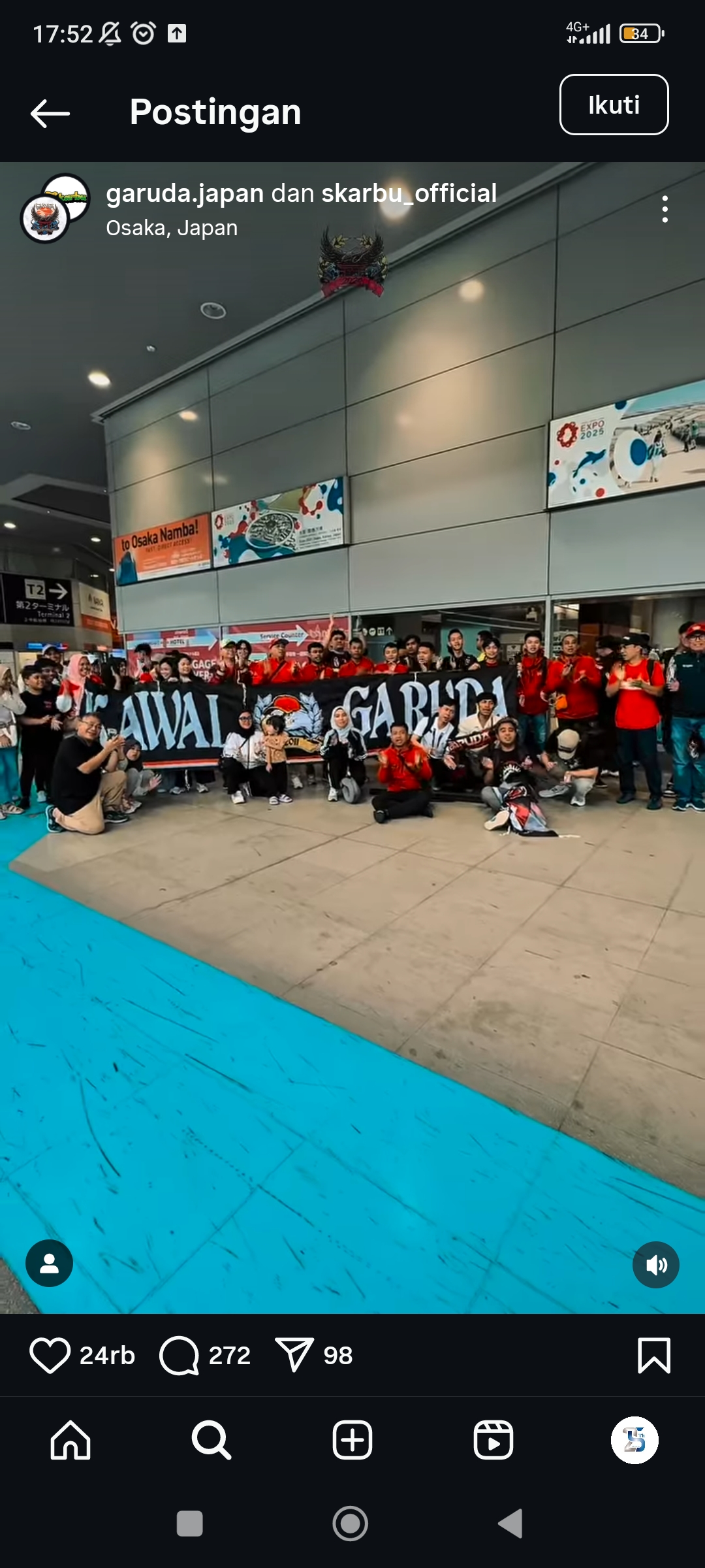 Fans Timnas Indonesia di Jepang.