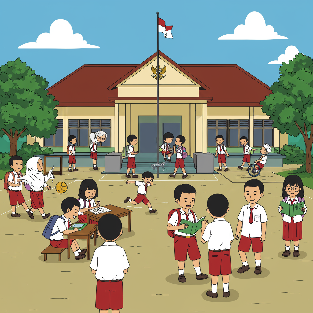 ILUSTRSASI SISWA-SISWI SEKOLAH DASAR