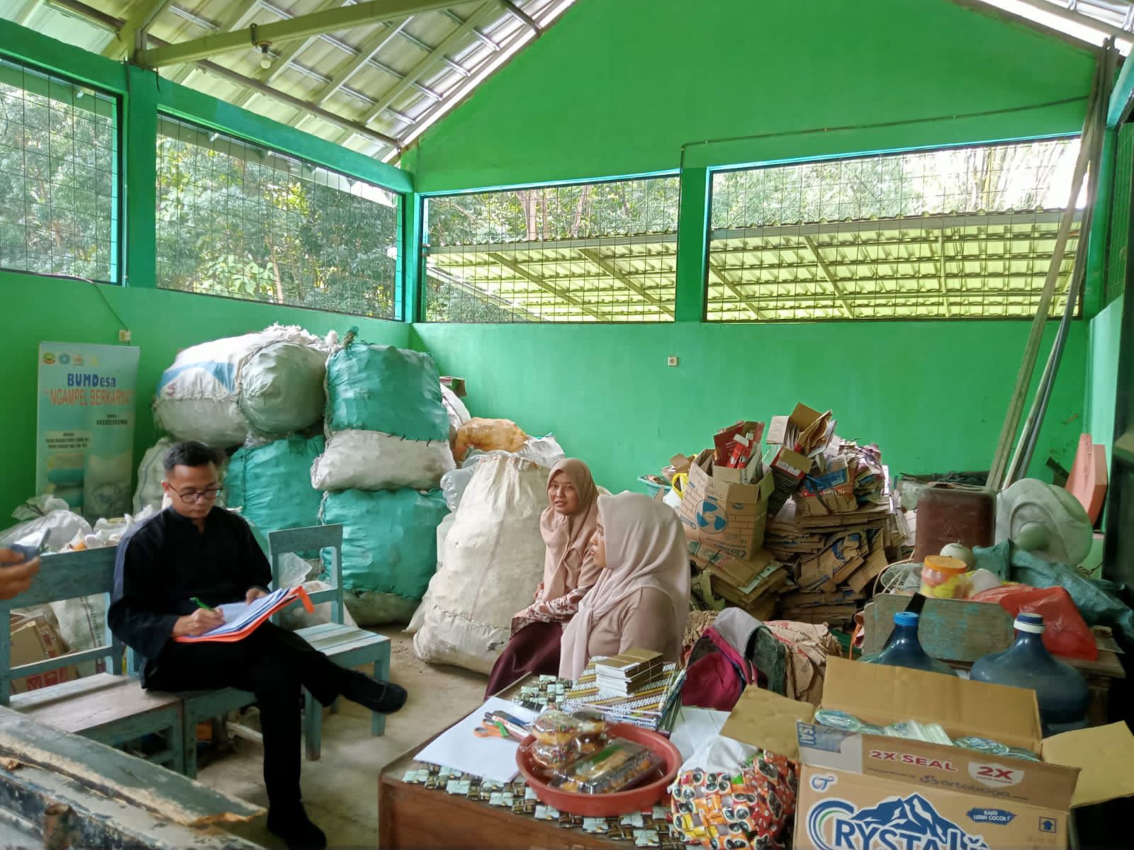 BANK SAMPAH: Lokasi bank sampah di Desa Ngampel, Kecamatan Blora Kota berdiri sejak 2022.