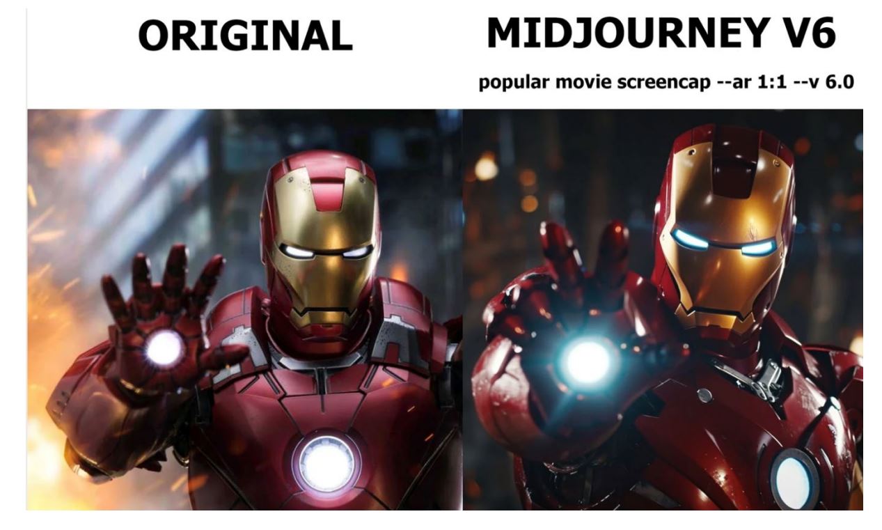 Petikan dokumen gugatan Disney dan Universal, mendemonstrasikan kemampuan Midjourney untuk melakukan pembajakan. (Dok. Disney)
