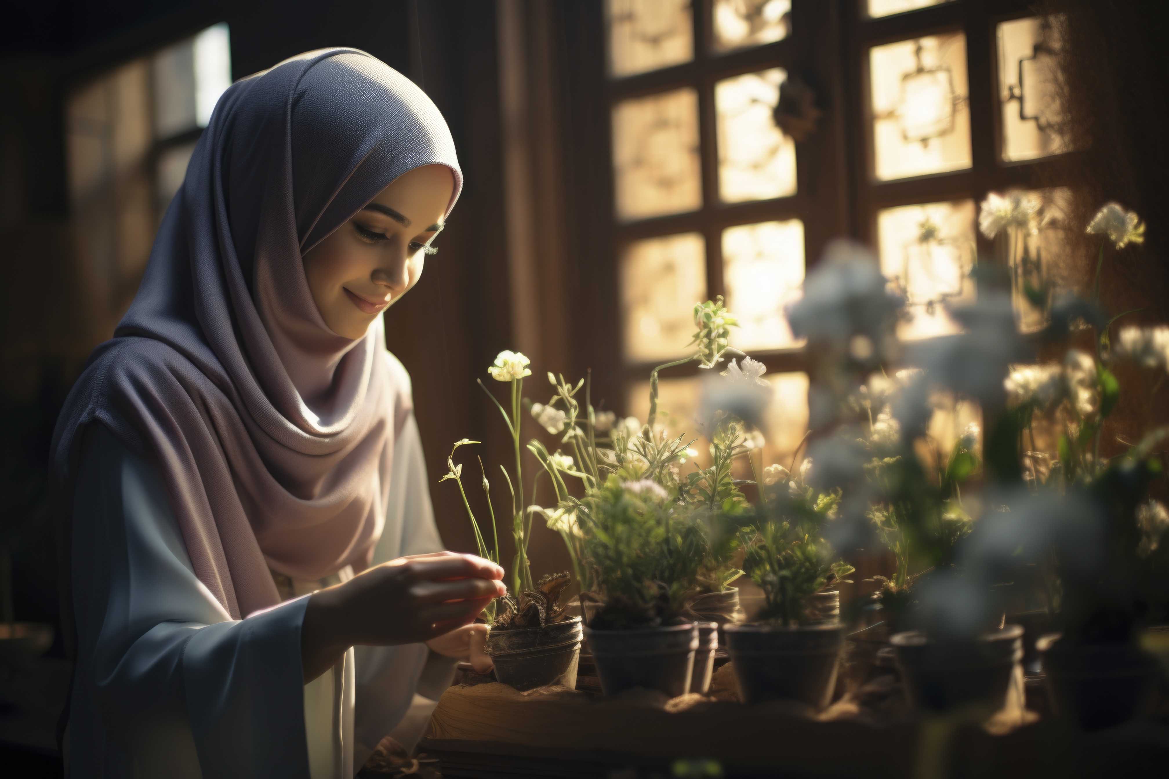 Ilustrasi perempuan salehah.