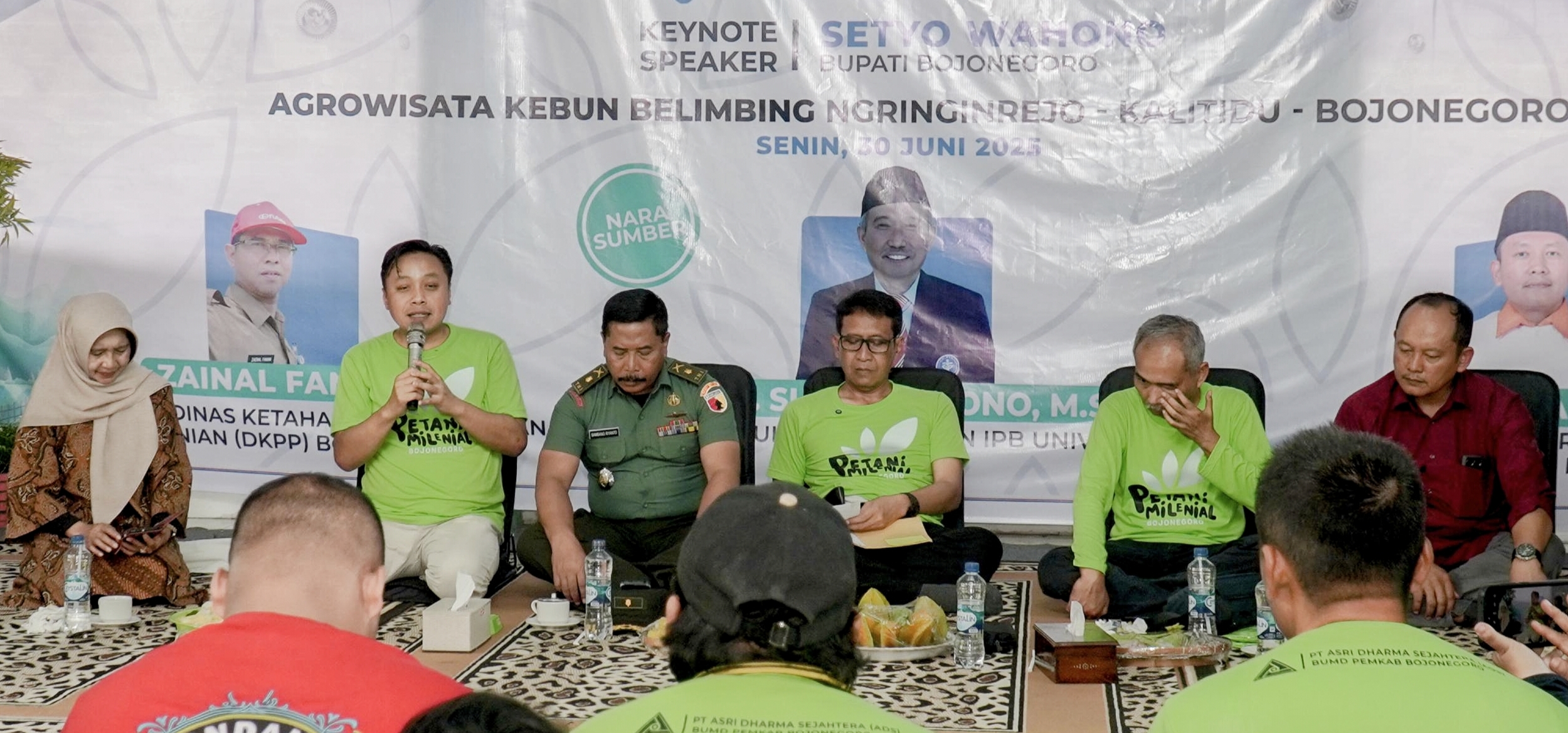 Direktur Utama PT ADS, Mohammad Kundori memberikan support kegiatan Jagong Petani Milenial (30/6).