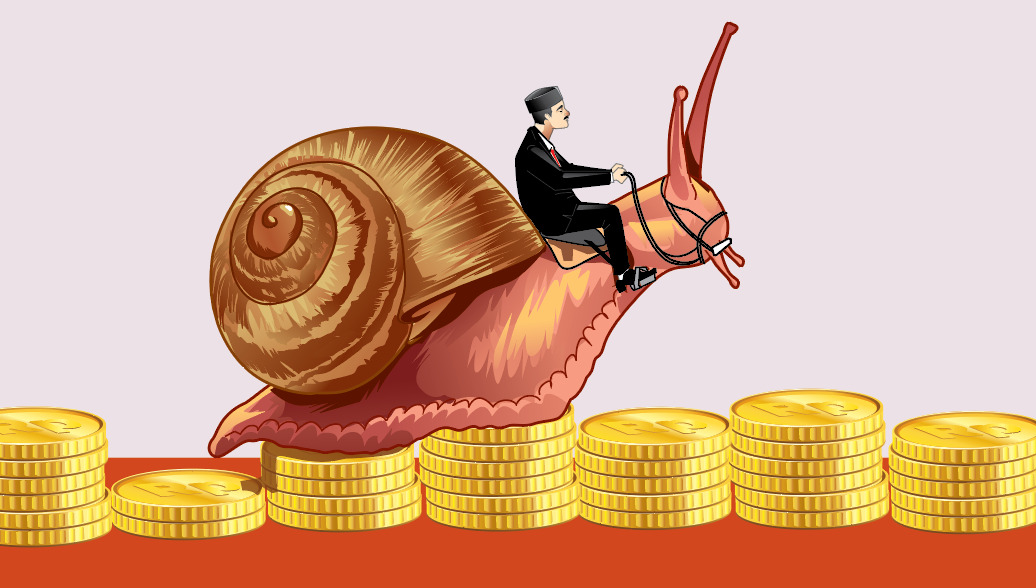 Ilustrasi stagnasi ekonomi.