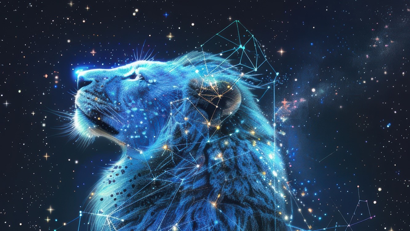 Ilustrasi zodiak Leo.