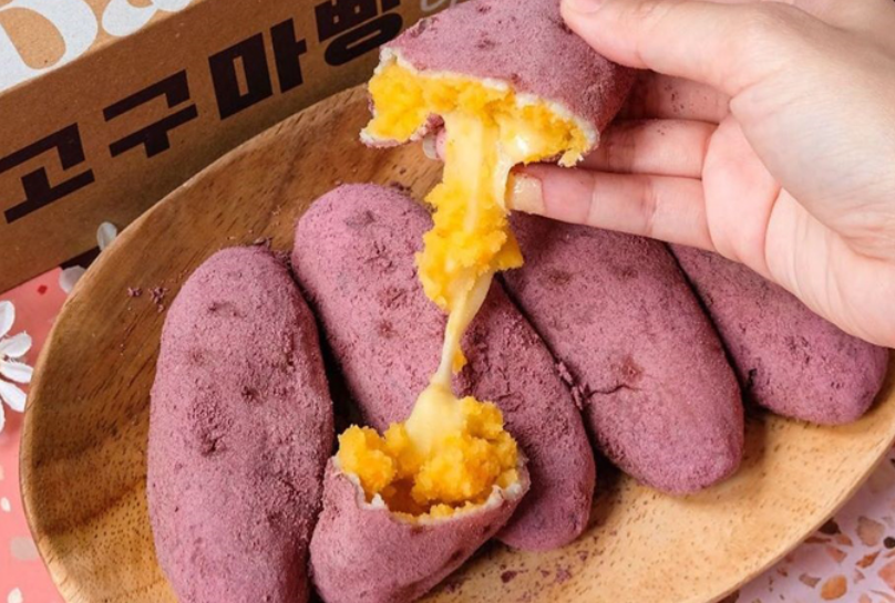 Ilustrasi roti ubi Korea.