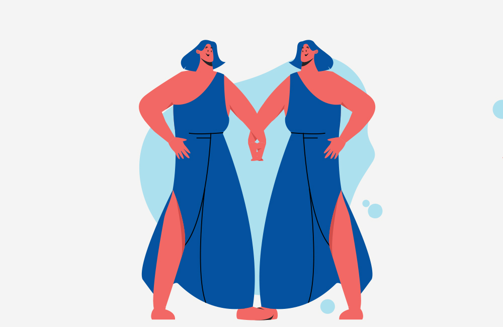 Ilustrasi zodiak gemini, cek horoskop mingguan di sini.
