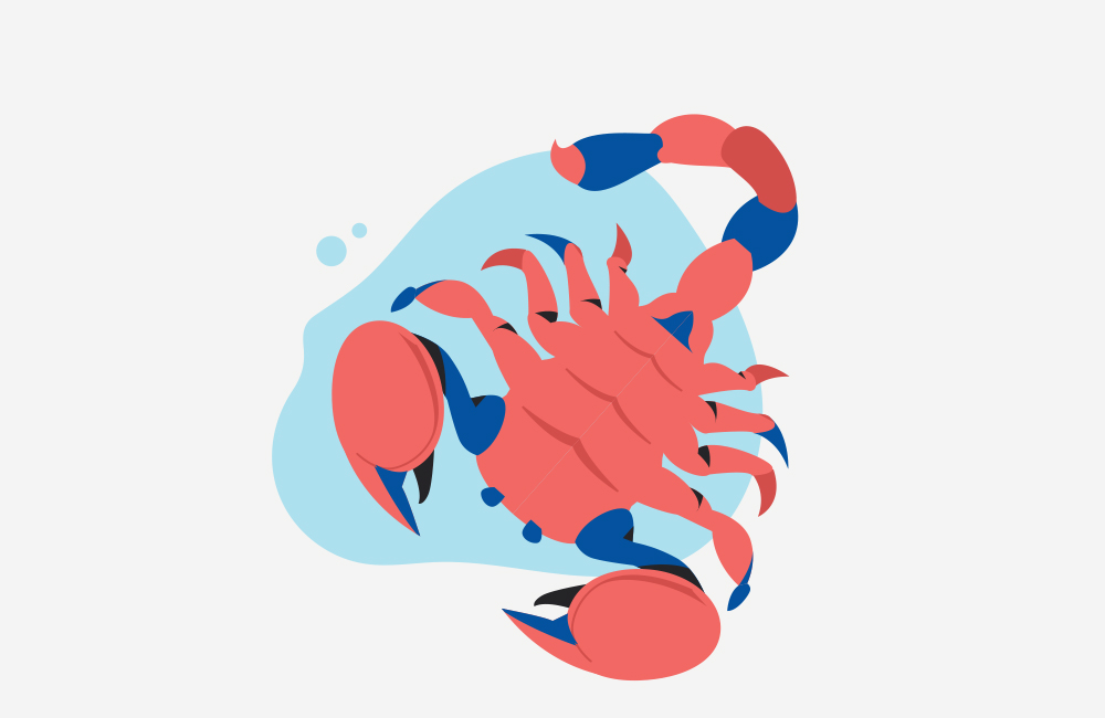 Ilustrasi zodiak scorpio.