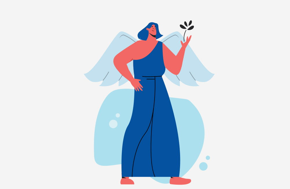 Ilustrasi zodiak Virgo.