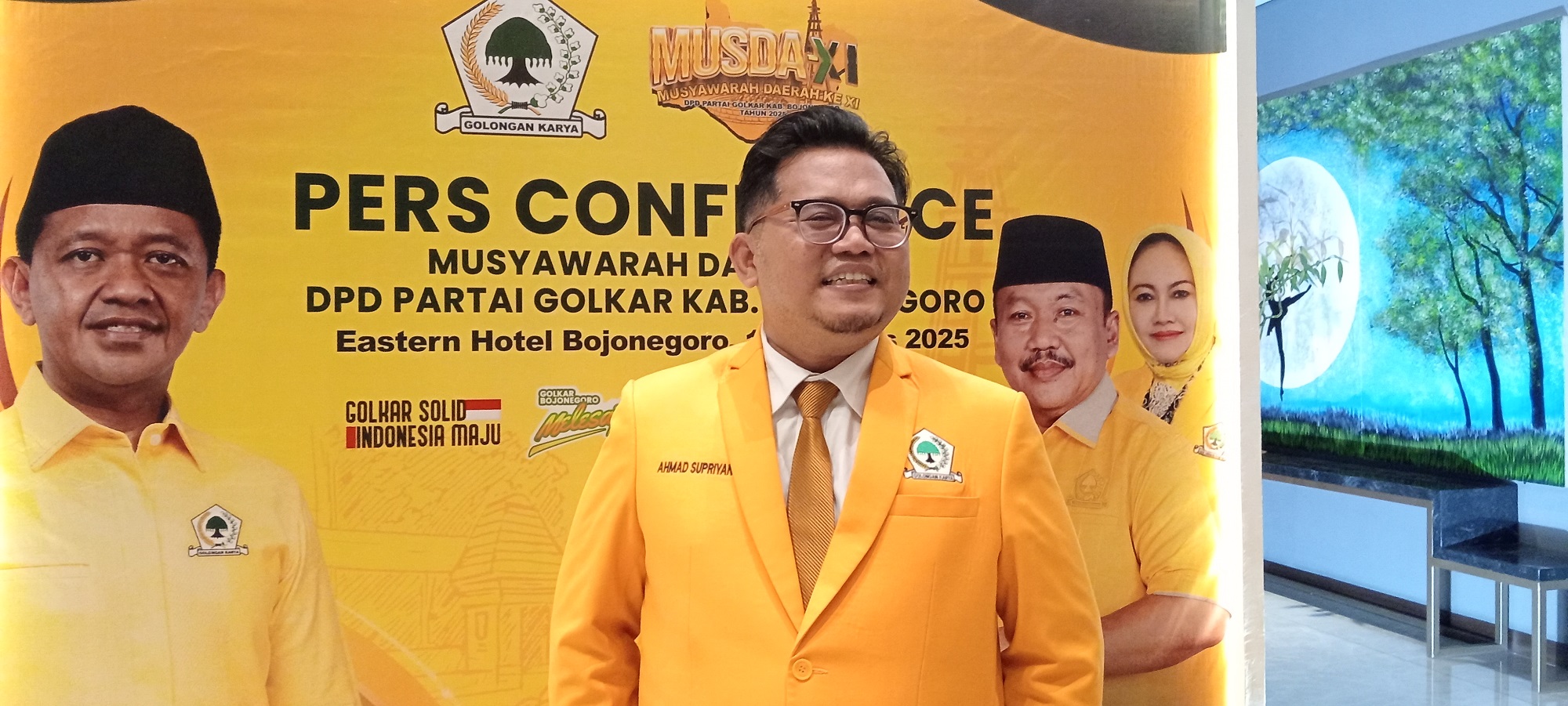 TERPILIH: Ahmad Supriyanto terpilih sebagai Ketua DPD Partai Golkar Bojonegoro periode 2025-2030.