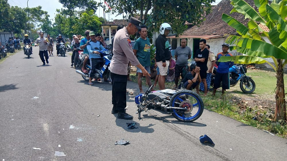 LAKA: Kecelakaan lalu lintas di Jalan PUK Kalitidu-Ngasem menelan korban jiwa.