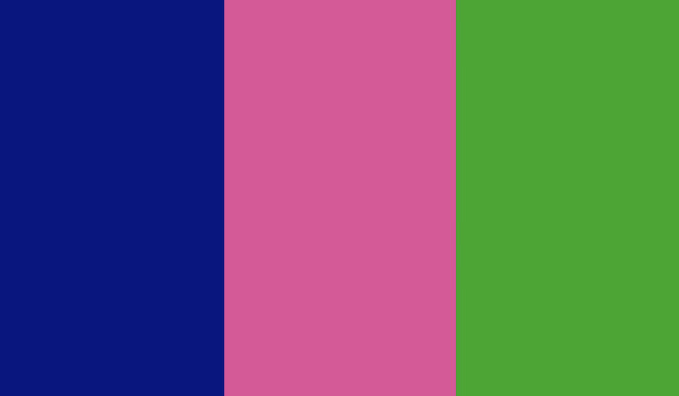 Dari kiri ke kanan: Resistance Blue, Brave Pink, Hero Green