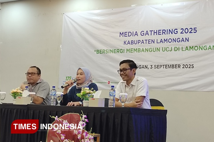 MEDIA GATHERING: BPJS Ketenagakerjaan gelar Media Gathering di Kabupaten Lamongan.