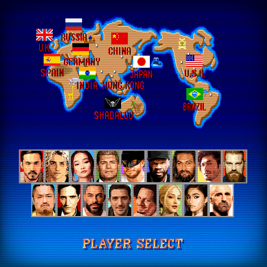 Layar pemilihan karakter Street Fighter II, dimodifikasi untuk menampilakn para pemeran karakter film Street Fighter pada 2026 mendatang. (Dok. Capcom/Paramount)