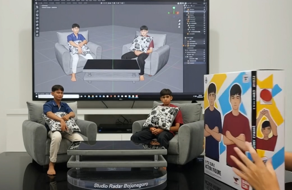 Ubah foto miniatur Gemini menjadi bergerak.