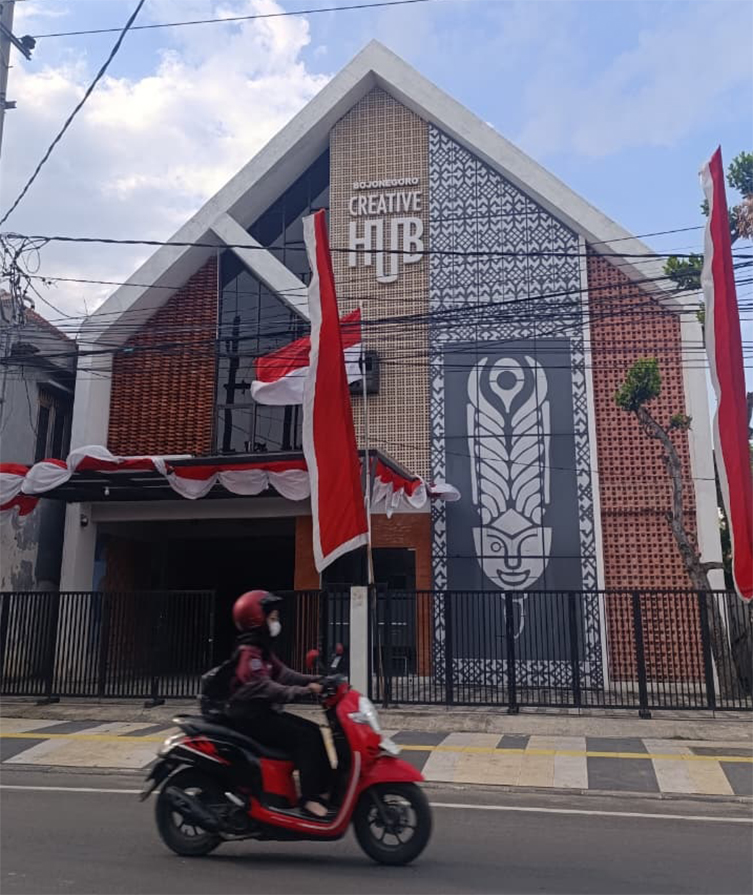 TIDAK BEROPERASI: Tidak ada aktivitas di Gedung Bojonegoro Creative Hub (BCH) yang berlokasi di Jalan Teuku Umar selama enam bulan.