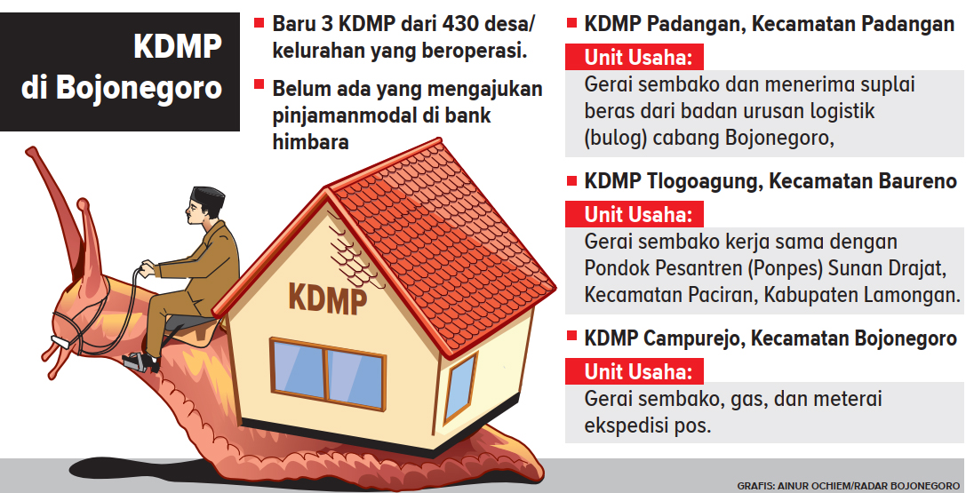 Infografis KDMP di Bojonegoro (AINUR OCHIEM/RADAR BOJONEGORO)