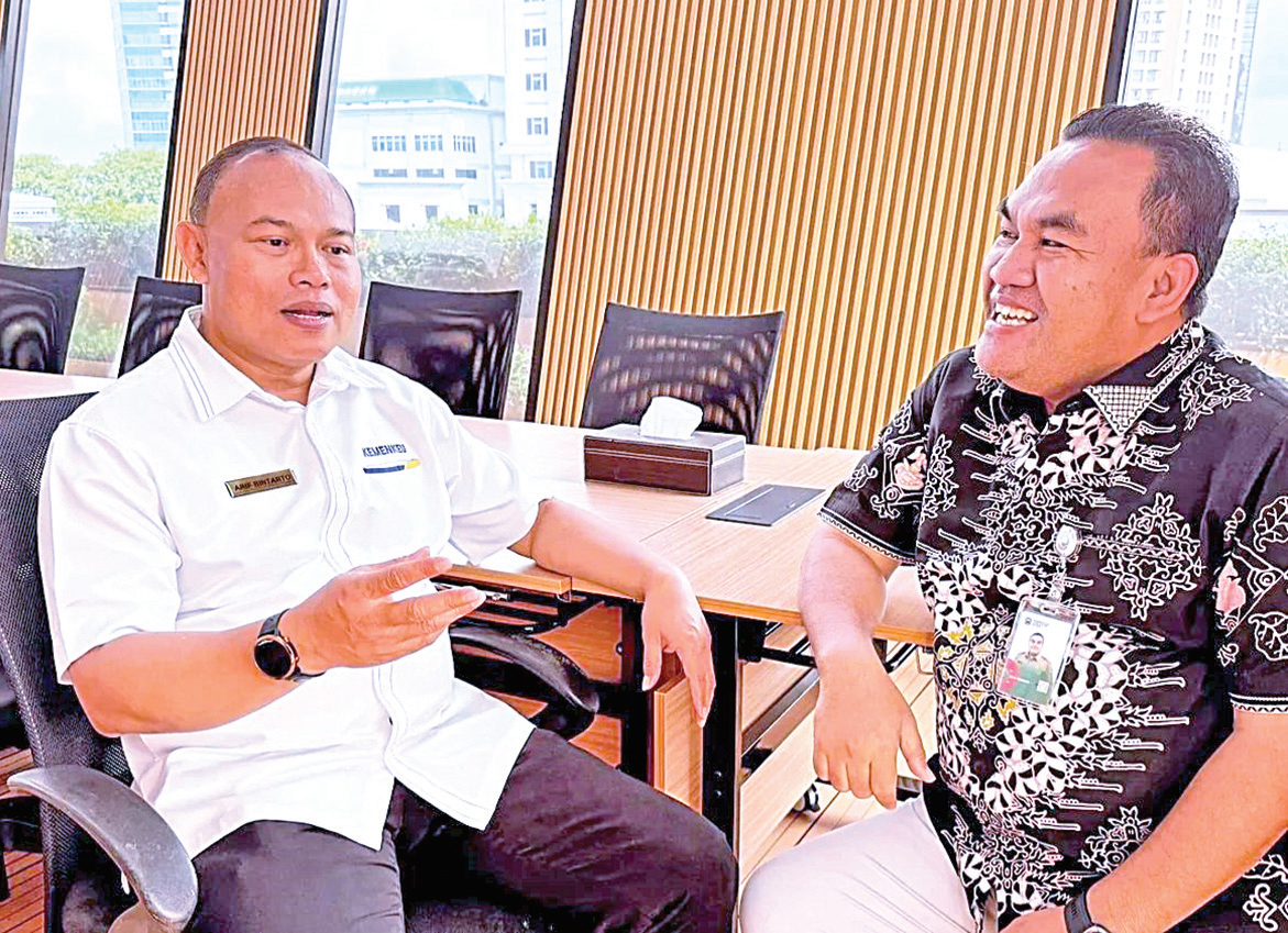 DI KEMENKEU : Bupati Arief Rohman saat ada di Kementerian Keuangan. Tahun depan DBH migas di Blora kena pangkas 50 persen lebih.