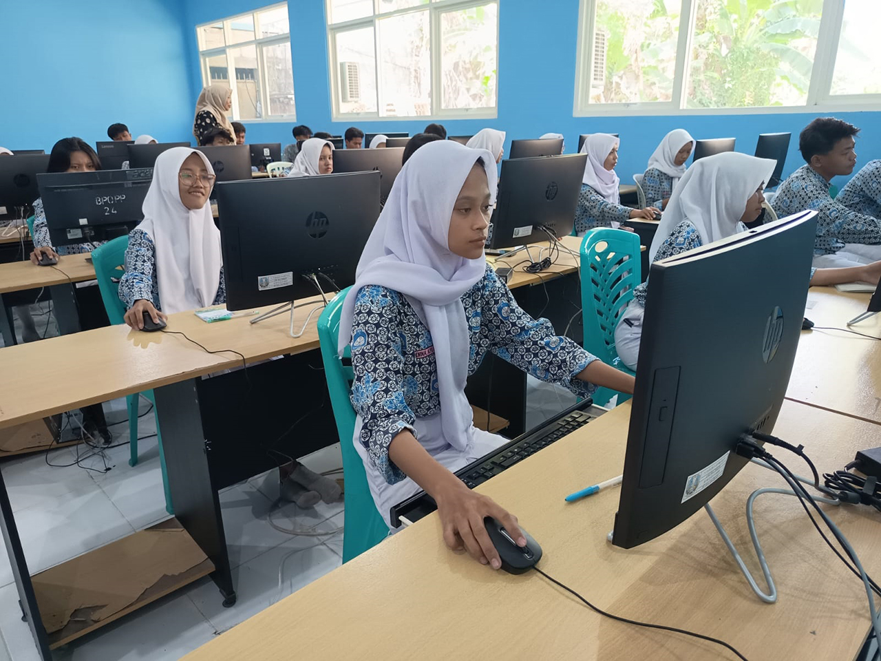 SIMULASI: Pelaksanaan simulasi TKA jenjang SMA/SMK berakhir kemarin (9/10).