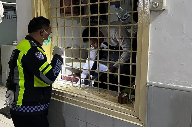 OPERASI GABUNGAN: Operasi gabungan TNI-Polri &nbsp;di Lapas, petugas menemukan sejumlah barang terlarang yang berpotensi mengganggu ketertiban di dalam lapas.