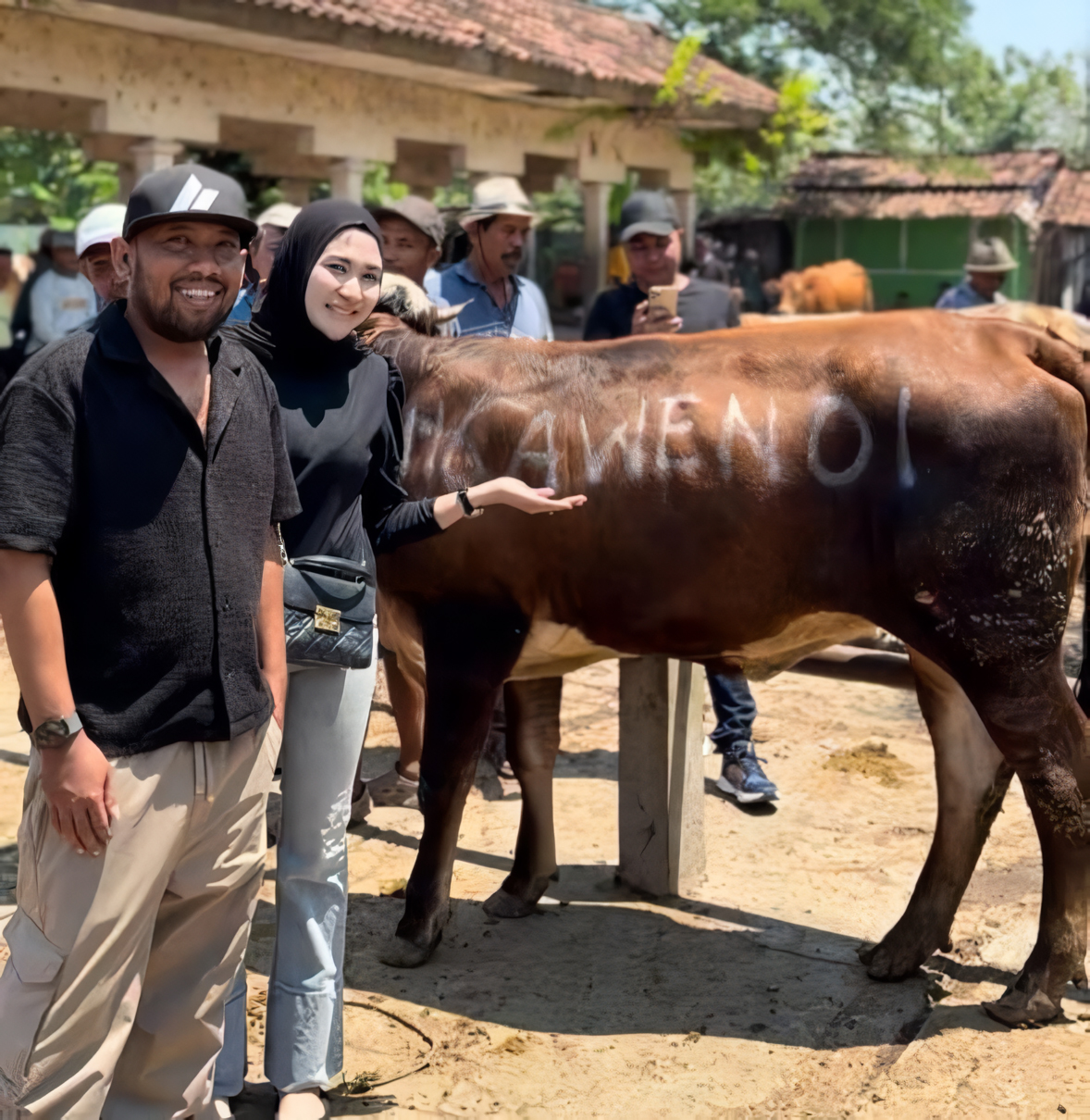 DAPAT APRESIASI: Mitra SPPG Ngawen siapkan satu ekor sapi untuk menu MBG.
