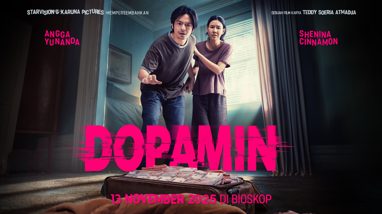 Official poster film Dopamin. Cek sinopsis resminya di sini.