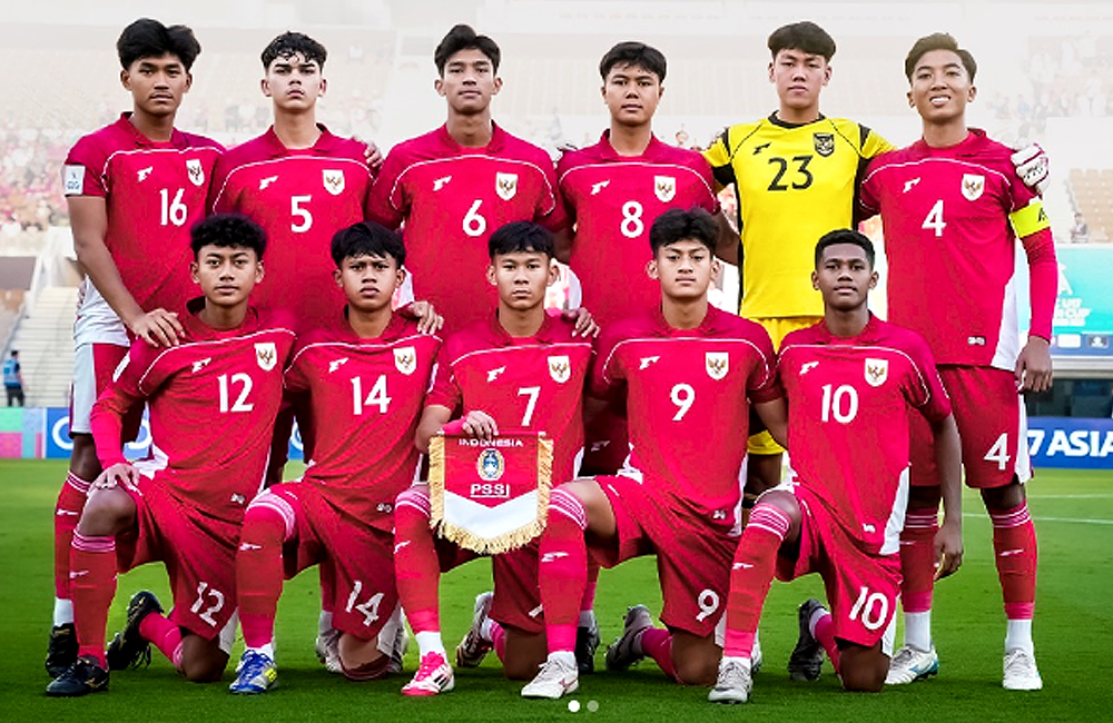 Skuad Timnas Indonesia U-17 asuhan coach Nova Arianto yang akan berlaga di Piala Dunia U-17 Qatar 2025.