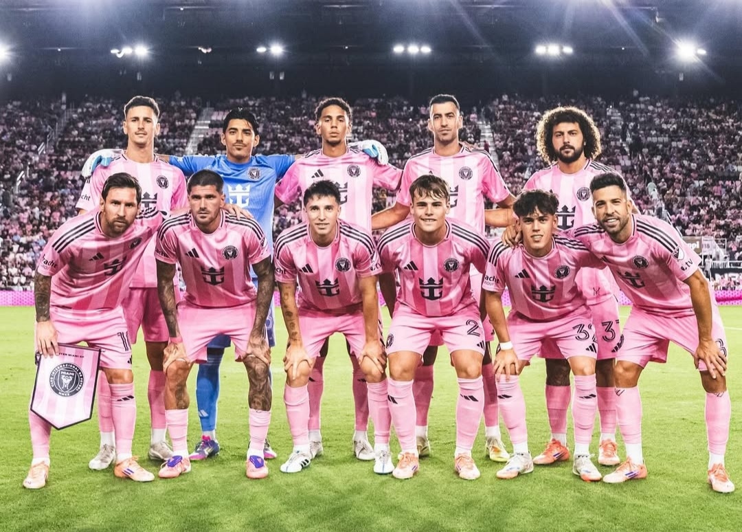 Skuad Inter Miami CF ketika melawan Nashville di Three Match Series babak play-off.