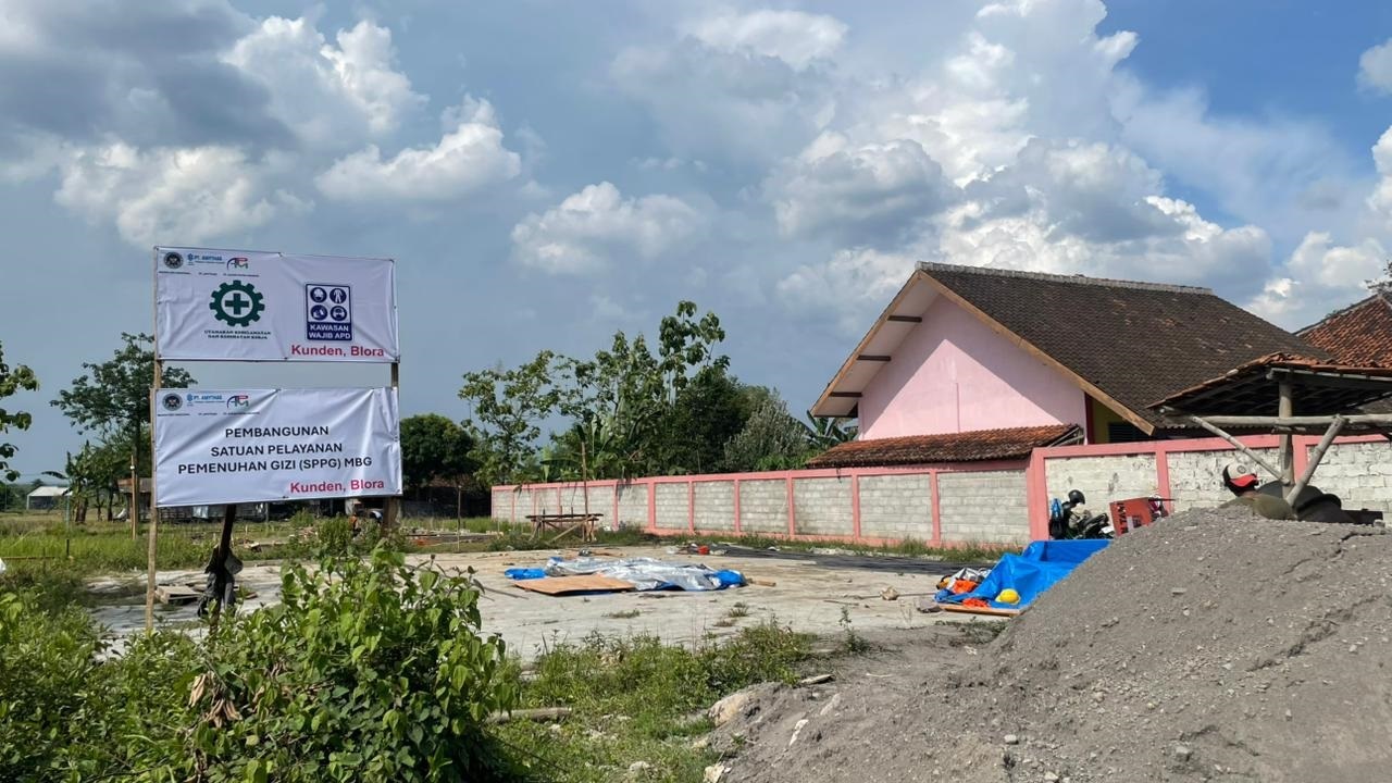 SIAP BEROPERASI: SPPG di Kelurahan Kunden yang menggunakan lahan milik Pemkab Blora.