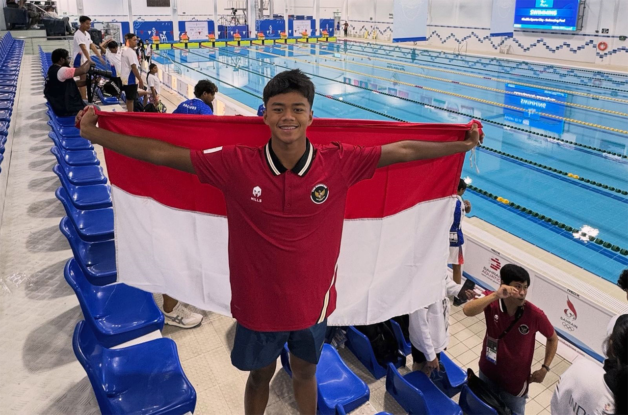 BORONG MEDALI: Muhammad Haviz Rizal Wibowo memborong empat medali sekaligus dua emas, satu perak, dan satu perunggu di ajang Popnas 2025 di Jakarta.
