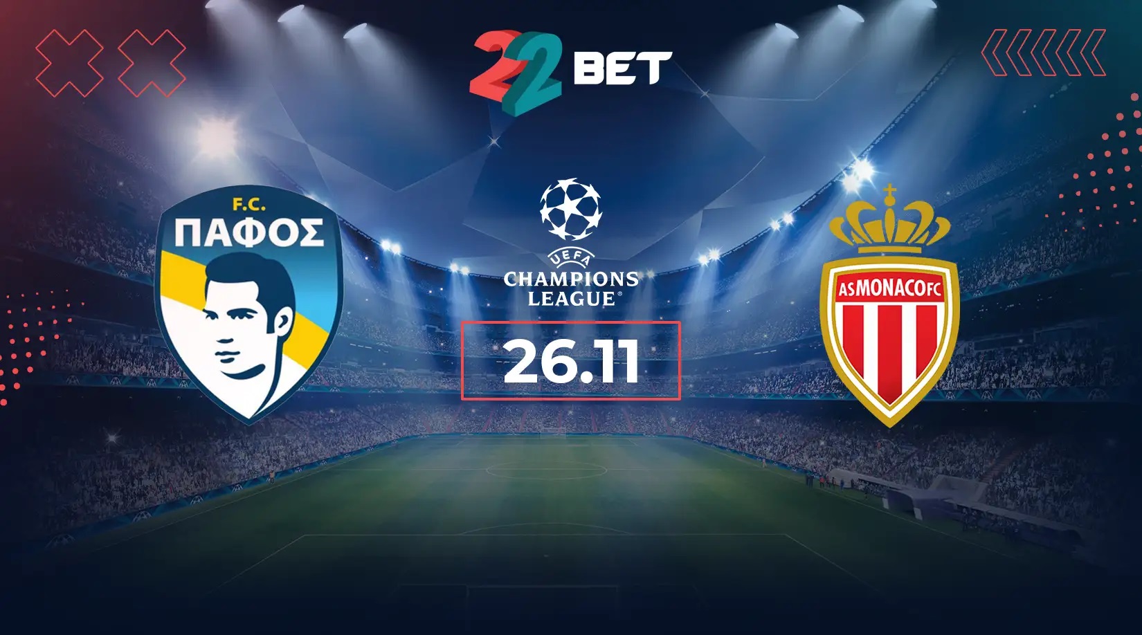UEFA CHAMPIONS LEAGUE: Pafos FC vs AS Monaco.