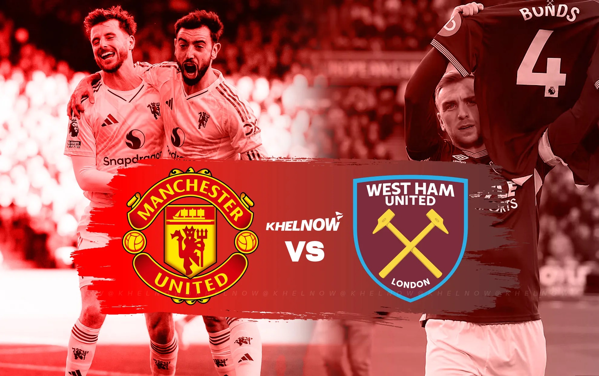 LAGA EPL: Manchester United vs West Ham United.