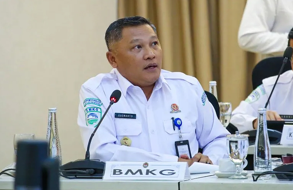 Plt. Sekretaris Utama Badan Meteorologi, Klimatologi, dan Geofisika (BMKG), Guswanto.