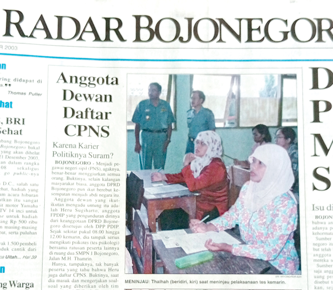 TES CPNS: Tes CPNS pada 2003 silam cukup panas, kerap berembus titipan orang dalam.