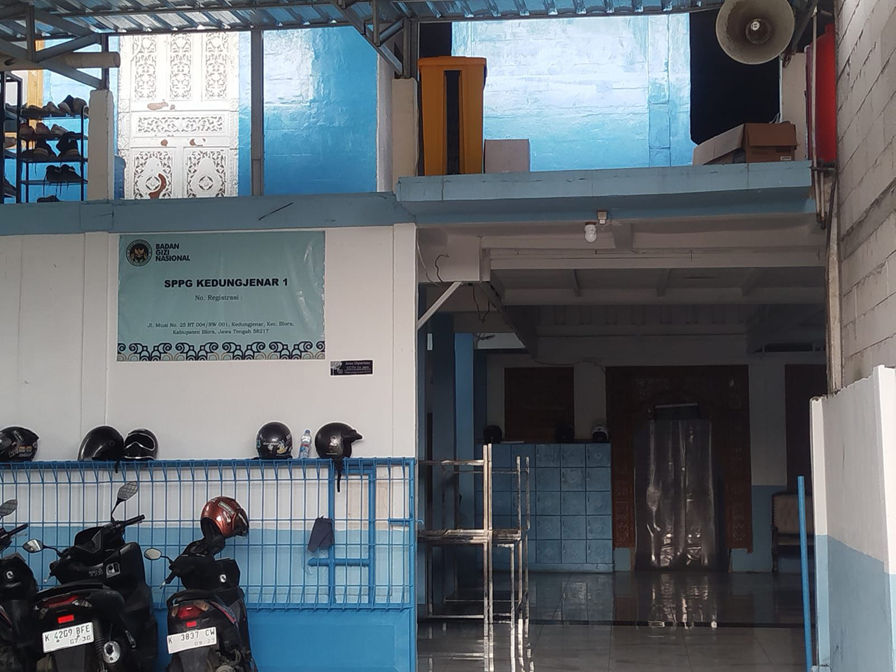 BERHENTI BEROPERASI: Dapur SPPG Kedungjenang 1 di Kecamatan Blora berhenti beroperasi untuk sementara, karena tidak ada anggaran.
