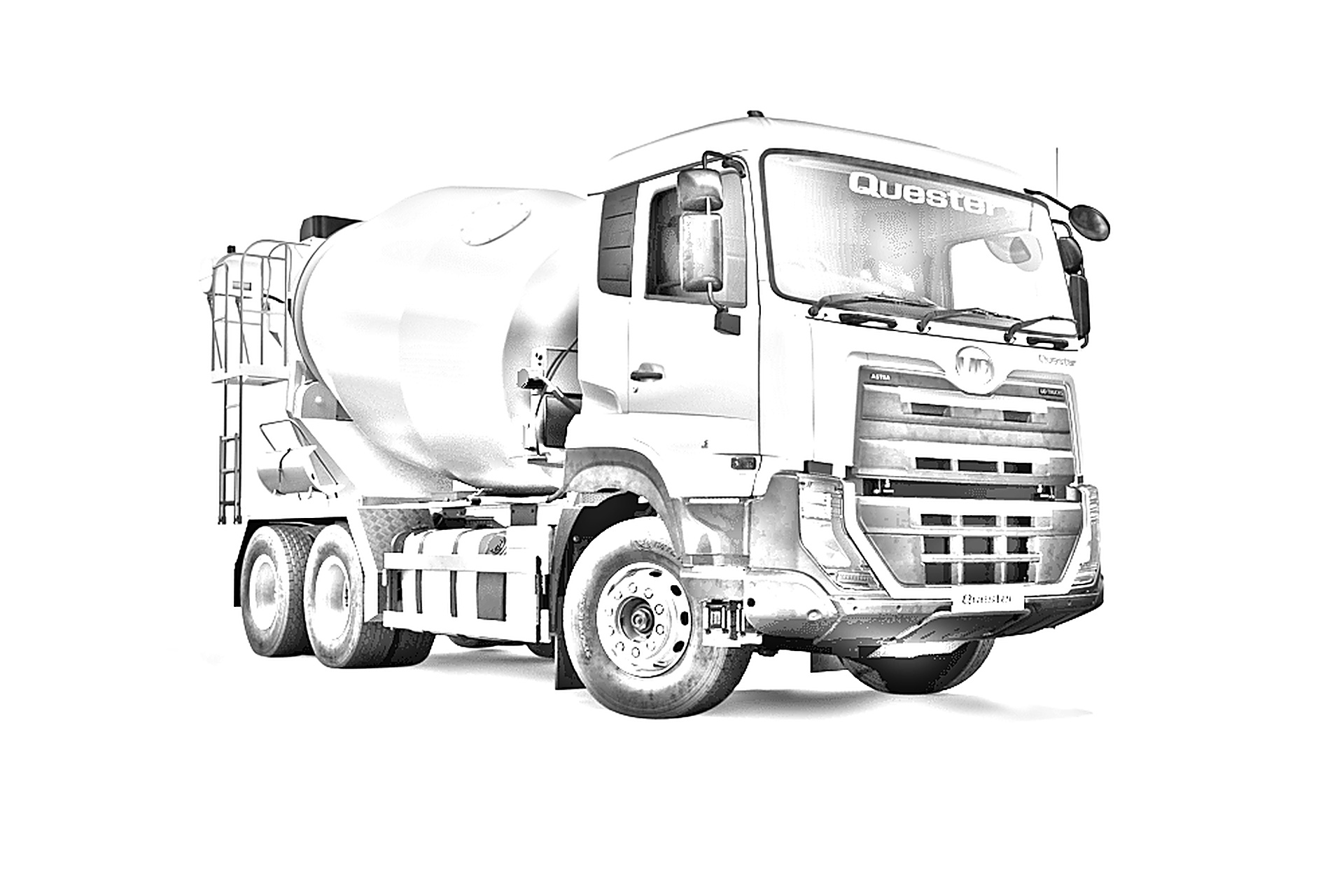 TRUK MOLEN : Truk molen banyak melintas di Bojonegoro saat proyek fisik dikerjakan.