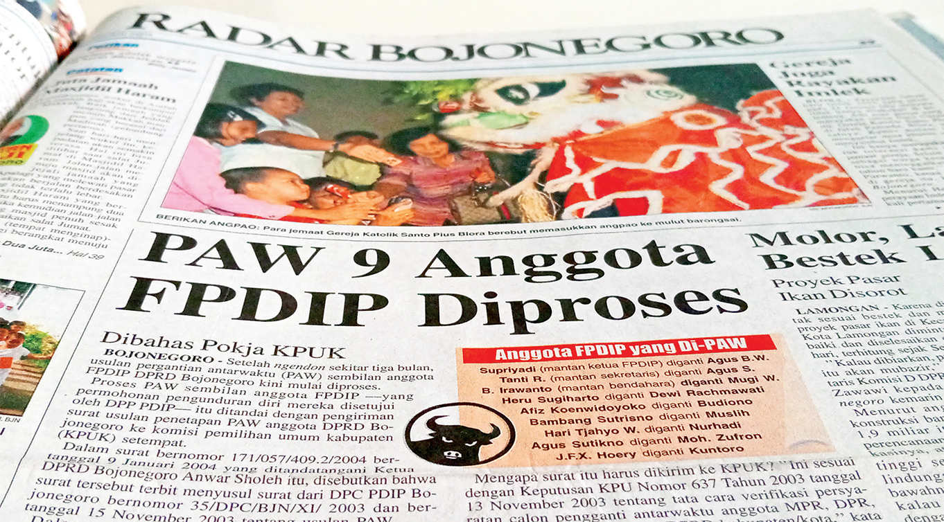 DINAMIKA POLITIK: Proses PAW sembilan anggota DPRD Fraksi PDIP pada 2004 terus berlanjut.