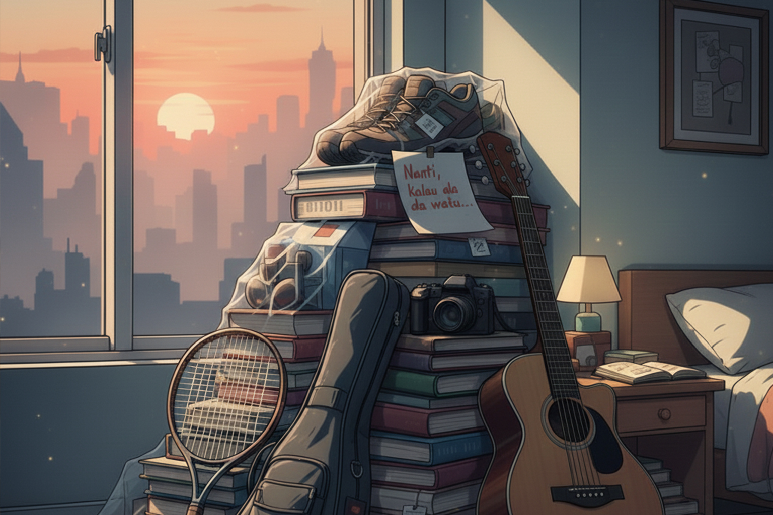 Ilustrasi tumpukan barang.