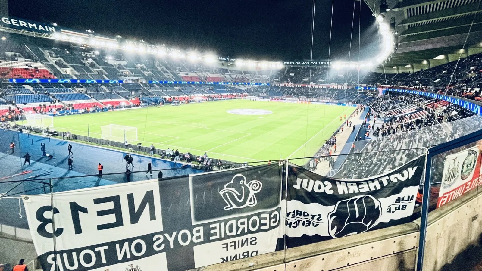 LAGA UCL: PSG vs Newcastle United.