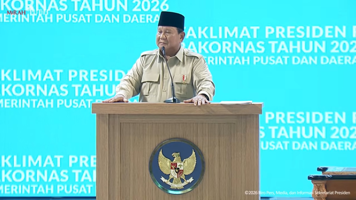 RAKORNAS 2026: Presiden Prabowo menyampaikan taklimat pada Rakornas 2026 di Sentul, Senin (2/2/2026).