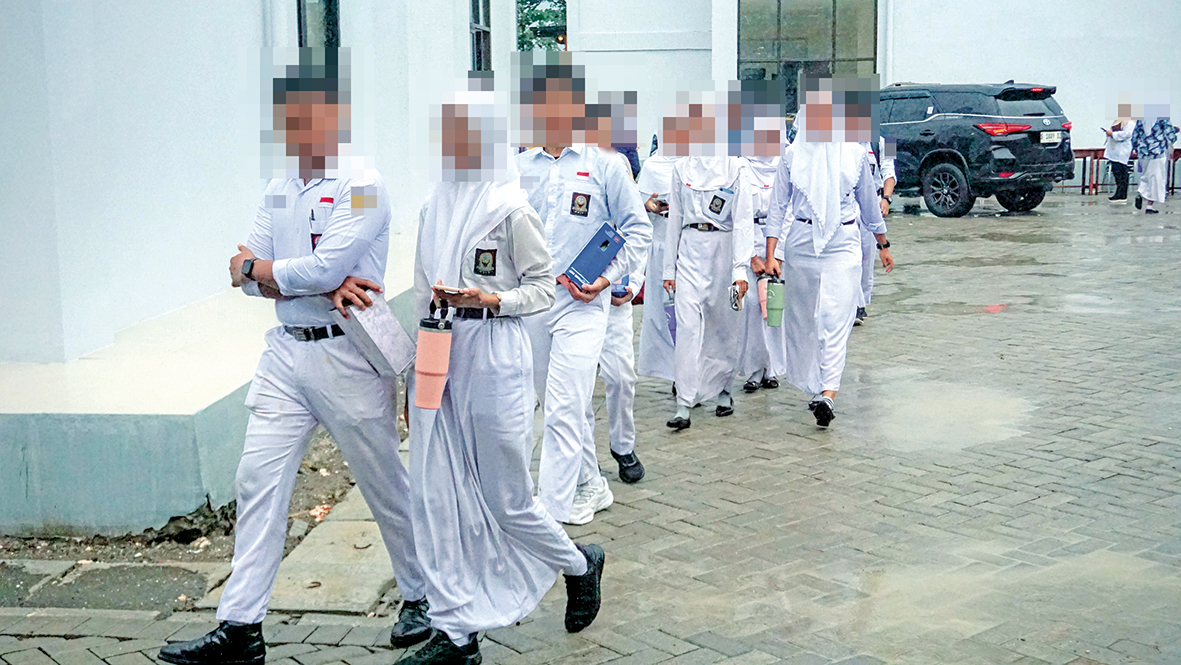 USIA SEKOLAH: Siswa SMA saat beraktivitas di sekolah, PA mencatat selama Januari terdapat 27 pemohon diska.