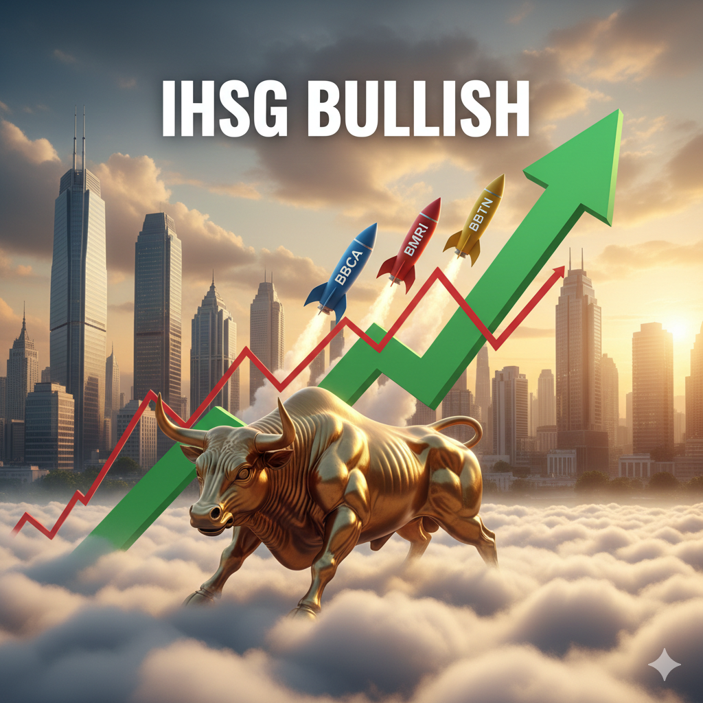 MENGUAT: IHSG bullish, asing serok saham perbankan.
