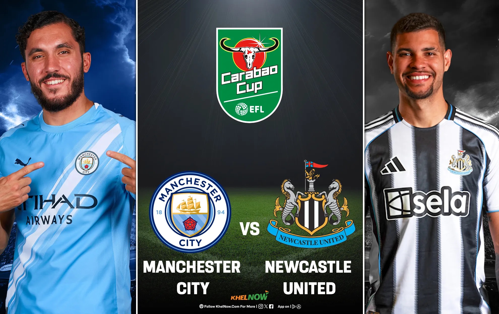 LAGA EFL CUP: Manchester City vs Newcastle United.