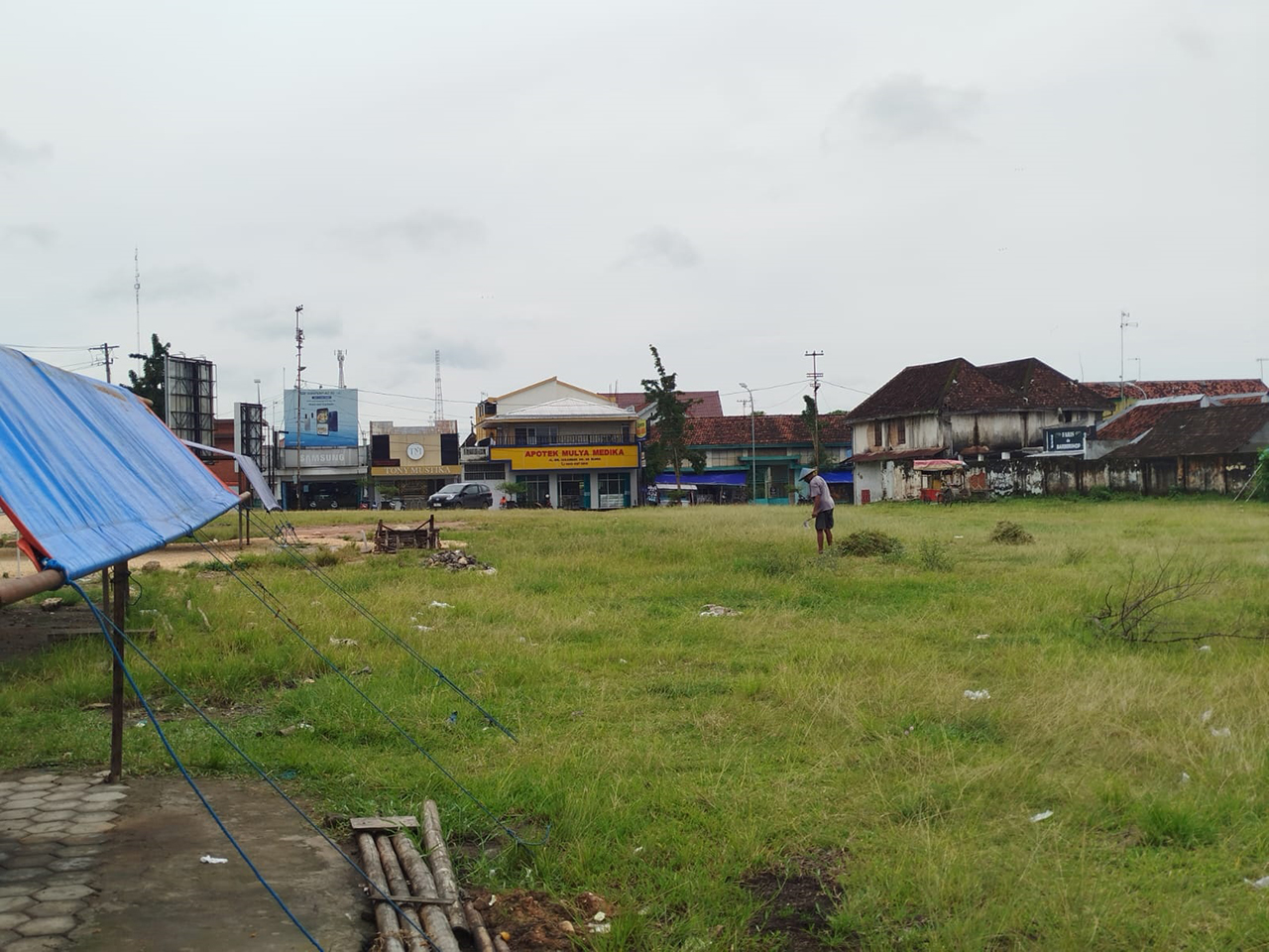 GAET INVESTOR : Lahan bekas Pasar Induk Blora. Salah satu aset stategis milik Pemkab Blora.